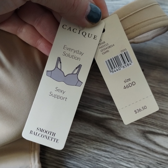 Cacique Smooth Balconette Bra Tan size 46DD - Picture 5 of 5